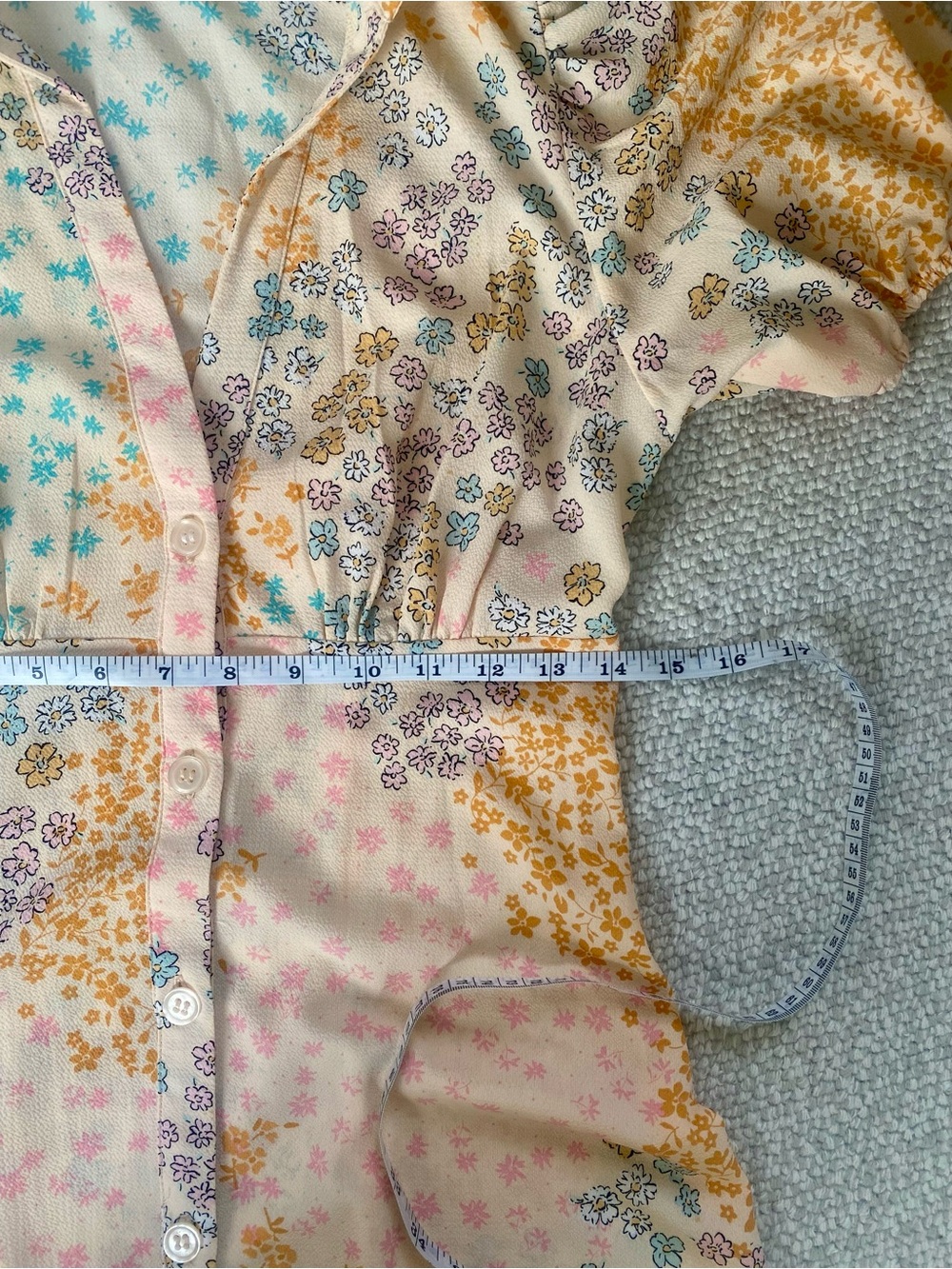 ASOS Design Floral Maxi Dress Size 4 Cottagecore Prairie Puff Sleeve - Picture 9 of 12